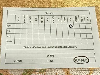 平和屋着物◎太鼓柄袋帯　唐織　花籬文　金糸　正絹　逸品　AABM7004dk