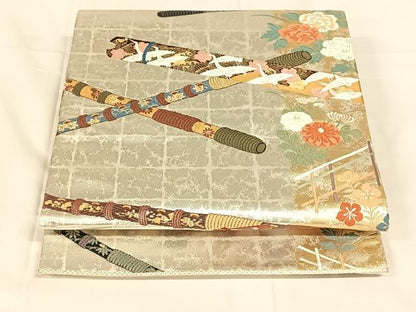 平和屋着物◎六通柄袋帯　唐織　横笛花野曲　金銀糸　正絹　逸品　AABM7011dk