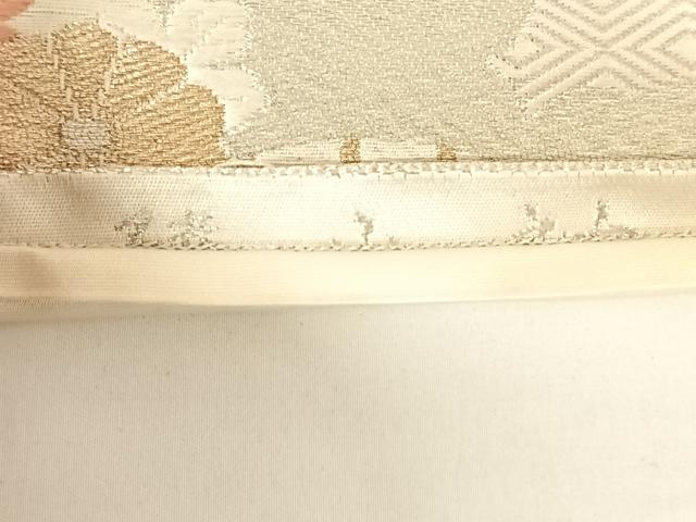 平和屋着物◎六通柄袋帯　唐織　扇面花文　金銀糸　正絹　逸品　AABM7013dk