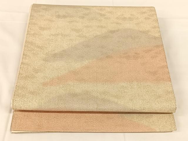 平和屋着物◎砂子綴れ　全通柄袋帯　遠山文　金糸　正絹　逸品　AABM7027dk