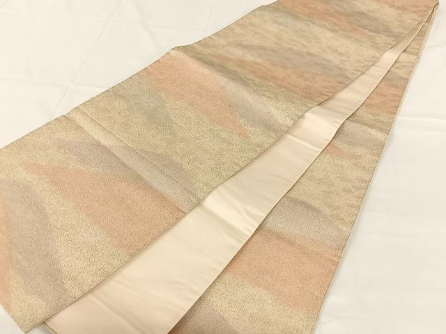 平和屋着物◎砂子綴れ　全通柄袋帯　遠山文　金糸　正絹　逸品　AABM7027dk