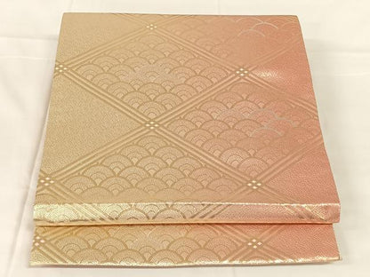 平和屋着物◎両面全通柄袋帯　花車文　青海波　金銀糸　正絹　逸品　AABM7028dk