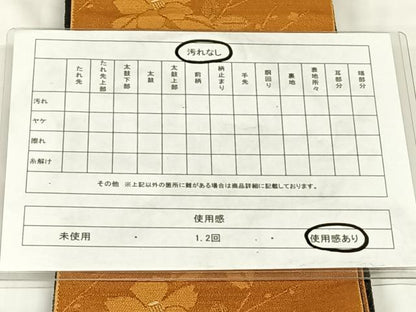 平和屋着物◎両面半幅帯　椿　桜　AABM7031dk