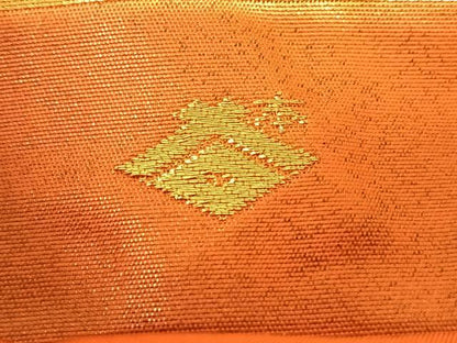 平和屋着物◎西陣の名門　本家加納　六通柄袋帯　地紙文　金糸　正絹　逸品　AABM7037dk