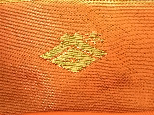 平和屋着物◎西陣の名門　本家加納　六通柄袋帯　地紙文　金糸　正絹　逸品　AABM7037dk