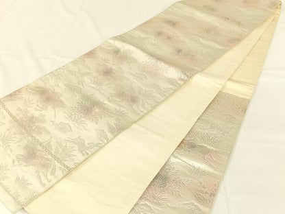 平和屋着物◎六通柄袋帯　狩猟文　純銀箔　正絹　逸品　AABM7038dk
