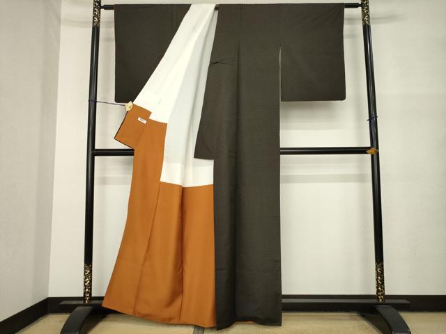 平和屋着物●伝統工芸士　田畑安之助　本場大島紬　泥染め　匠の技　正絹　逸品　AABM7050ck