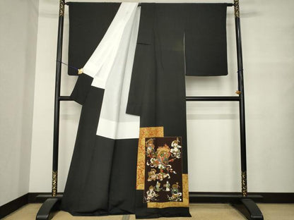 平和屋着物●豪華黒留袖　地獄絵図　正絹　逸品　AABM7054ck