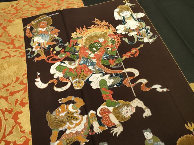 平和屋着物●豪華黒留袖　地獄絵図　正絹　逸品　AABM7054ck