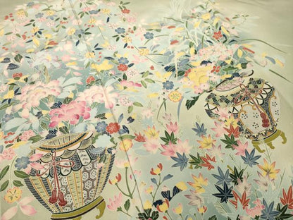 平和屋着物●豪華色留袖　友禅　作家物　鴛鴦飾花文　正絹　逸品　AABM7064ck
