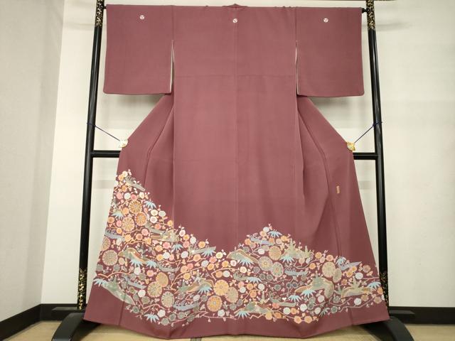 平和屋着物●本加賀友禅作家　町中博志　色留袖　吉祥花文　正絹　逸品　AABM7067ck