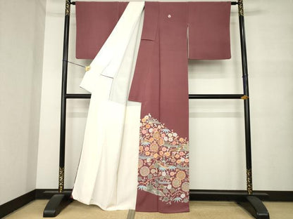平和屋着物●本加賀友禅作家　町中博志　色留袖　吉祥花文　正絹　逸品　AABM7067ck