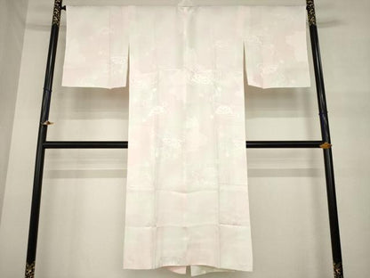 平和屋着物●長襦袢　袷　片輪車花文　暈し染め　さが美扱い　正絹　逸品　未使用　AABM7072ck