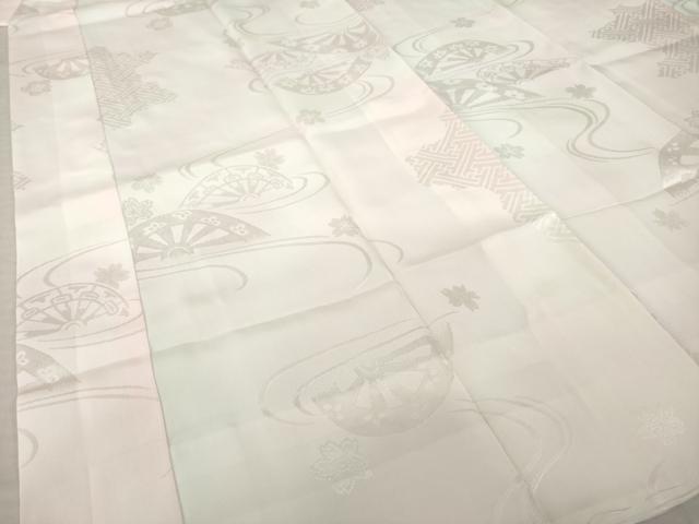 平和屋着物●長襦袢　袷　片輪車花文　暈し染め　さが美扱い　正絹　逸品　未使用　AABM7072ck