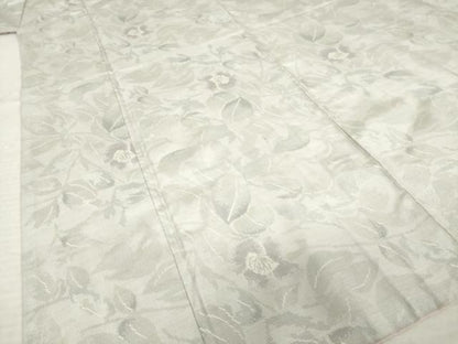 平和屋着物●本場大島紬　白大島　9マルキ　花蔦草文　正絹　逸品　AABM7077ck
