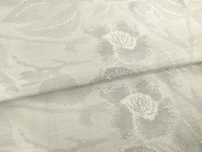 平和屋着物●本場大島紬　白大島　9マルキ　花蔦草文　正絹　逸品　AABM7077ck