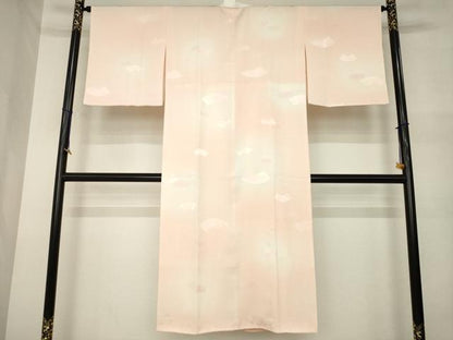 平和屋着物●長襦袢　袷　地紙重ね地紋　暈し染め　正絹　逸品　AABM7078ck