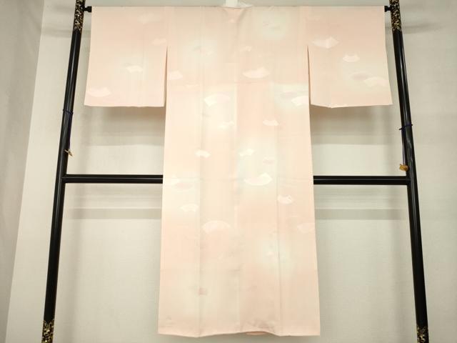 平和屋着物●長襦袢　袷　地紙重ね地紋　暈し染め　正絹　逸品　AABM7078ck