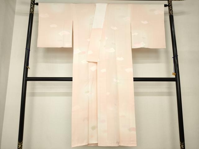 平和屋着物●長襦袢　袷　地紙重ね地紋　暈し染め　正絹　逸品　AABM7078ck