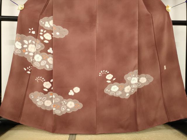 平和屋着物●訪問着　作家物　辻が花　雲取り花文　暈し染め　正絹　逸品　AABM7081ck