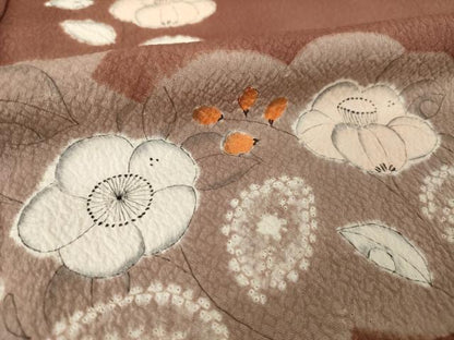 平和屋着物●訪問着　作家物　辻が花　雲取り花文　暈し染め　正絹　逸品　AABM7081ck