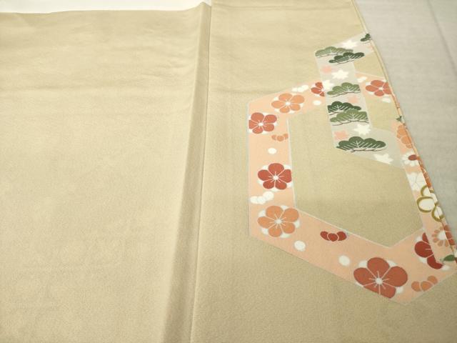 平和屋着物●豪華色留袖　駒刺繍　花亀甲文　金彩　やまと誂製　正絹　逸品　未使用　AABM7091ck