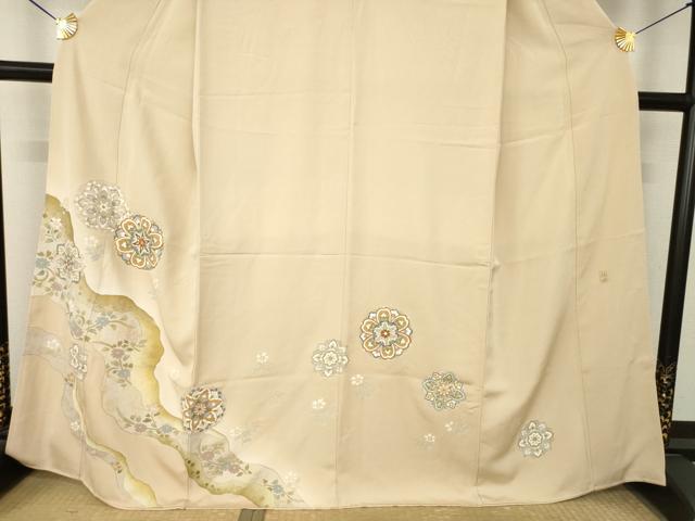 平和屋着物●豪華色留袖　作家物　駒刺繍　道長花文　金彩　正絹　逸品　AABM7092ck