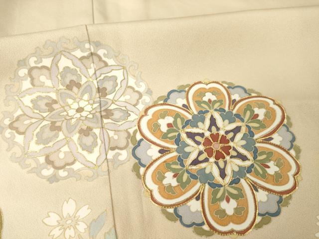 平和屋着物●豪華色留袖　作家物　駒刺繍　道長花文　金彩　正絹　逸品　AABM7092ck