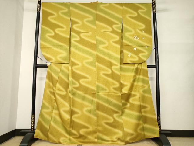 平和屋着物●小振袖　二尺袖　刺繍　流水文　暈し染め　洗える着物　AABM7095ck
