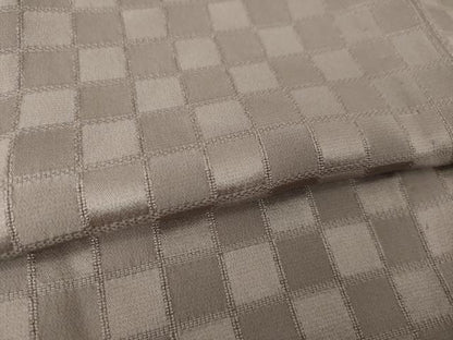平和屋着物●長襦袢　無双仕立て　市松地紋　胡桃染色　正絹　逸品　未使用　AABM7108ck