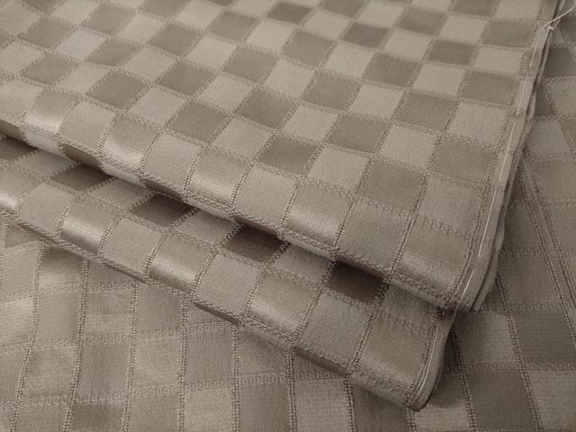 平和屋着物●長襦袢　無双仕立て　市松地紋　胡桃染色　正絹　逸品　未使用　AABM7108ck