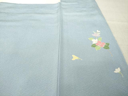 平和屋着物●訪問着　友禅　作家物　草花文　暈し染め　京都きもの友禅扱い　正絹　逸品　未使用　AABM7109ck
