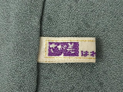 平和屋着物●訪問着　絞り　駒刺繍　舞花文　黒地　金彩　さが美扱い　正絹　逸品　AABM7118ck
