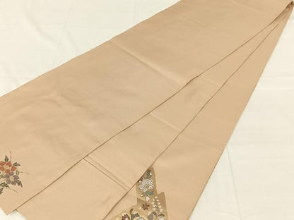 平和屋着物◎太鼓柄袋帯　辻が花　松皮菱花文　金糸　正絹　逸品　AABM7290dk