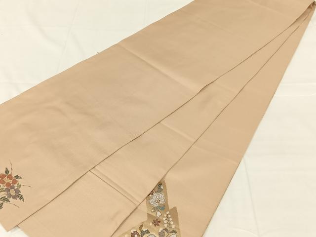 平和屋着物◎太鼓柄袋帯　辻が花　松皮菱花文　金糸　正絹　逸品　AABM7290dk