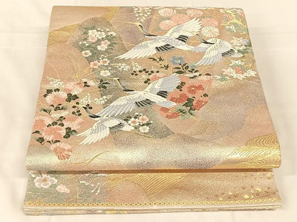 平和屋着物◎六通柄袋帯　唐織　九百錦　幻想山楽文　金糸　正絹　逸品　AABM7303dk