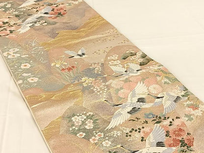 平和屋着物◎六通柄袋帯　唐織　九百錦　幻想山楽文　金糸　正絹　逸品　AABM7303dk