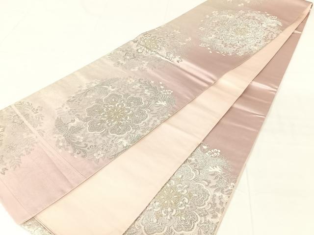 平和屋着物◎六通柄袋帯　唐織　正倉院鳳凰花文　金銀糸　正絹　逸品　AABM7319dk