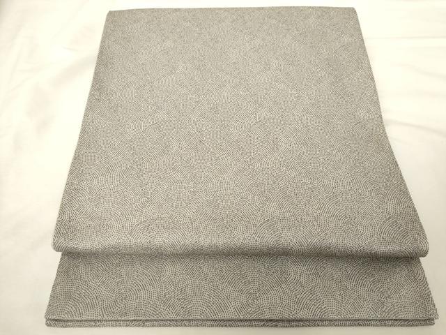 平和屋着物◎六通柄袋帯　鮫小紋柄　正絹　逸品　AABM7323ex