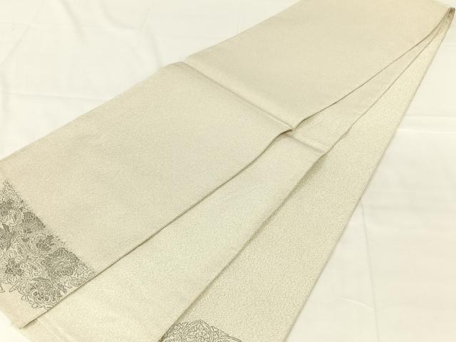 平和屋着物◎綴れ　太鼓柄袋帯　唐織　正倉院花文　プラチナ箔　正絹　逸品　AABM7464dk