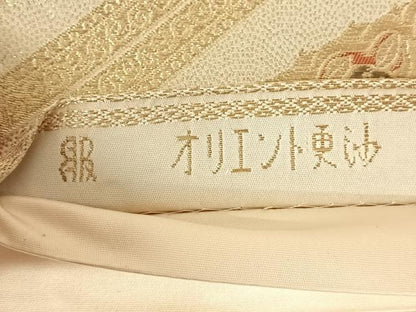平和屋着物◎西陣　服部織物謹製　六通柄袋帯　オリエント更紗　金糸　正絹　逸品　AABM7466dk