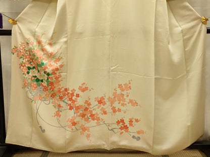 平和屋着物■訪問着　刺繍　花鏡裏文　金糸　金彩　正絹　逸品　AABM7485sx