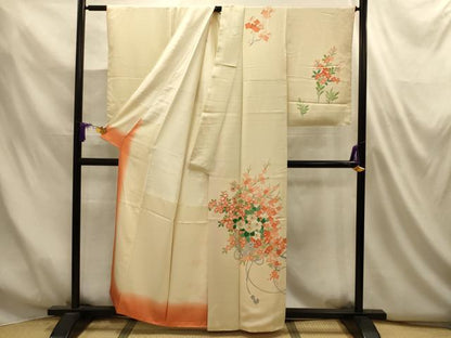 平和屋着物■訪問着　刺繍　花鏡裏文　金糸　金彩　正絹　逸品　AABM7485sx