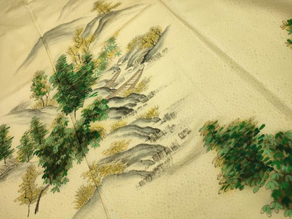 平和屋着物■訪問着　風景文　正絹　逸品　AABM7486sx