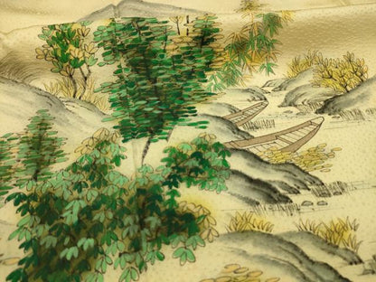 平和屋着物■訪問着　風景文　正絹　逸品　AABM7486sx