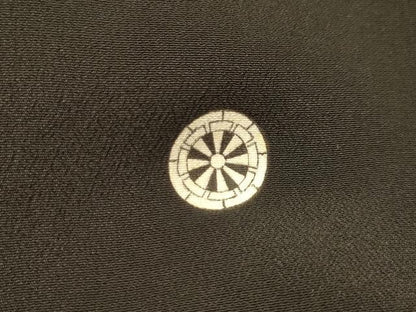 平和屋着物■豪華黒留袖　孔雀文　金彩　金銀糸　正絹　逸品　AABM7487sx