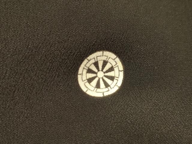平和屋着物■豪華黒留袖　孔雀文　金彩　金銀糸　正絹　逸品　AABM7487sx