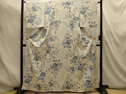 平和屋着物■上質な小紋　花車文　暈し染め　正絹　逸品　AABM7489sx