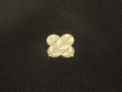 平和屋着物■豪華黒留袖　駒刺繍　渡橋飛鶴浜松文　金彩　正絹　逸品　AABM7492sx