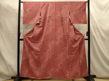 平和屋着物■上質な小紋　流水花文　正絹　逸品　AABM7497sx